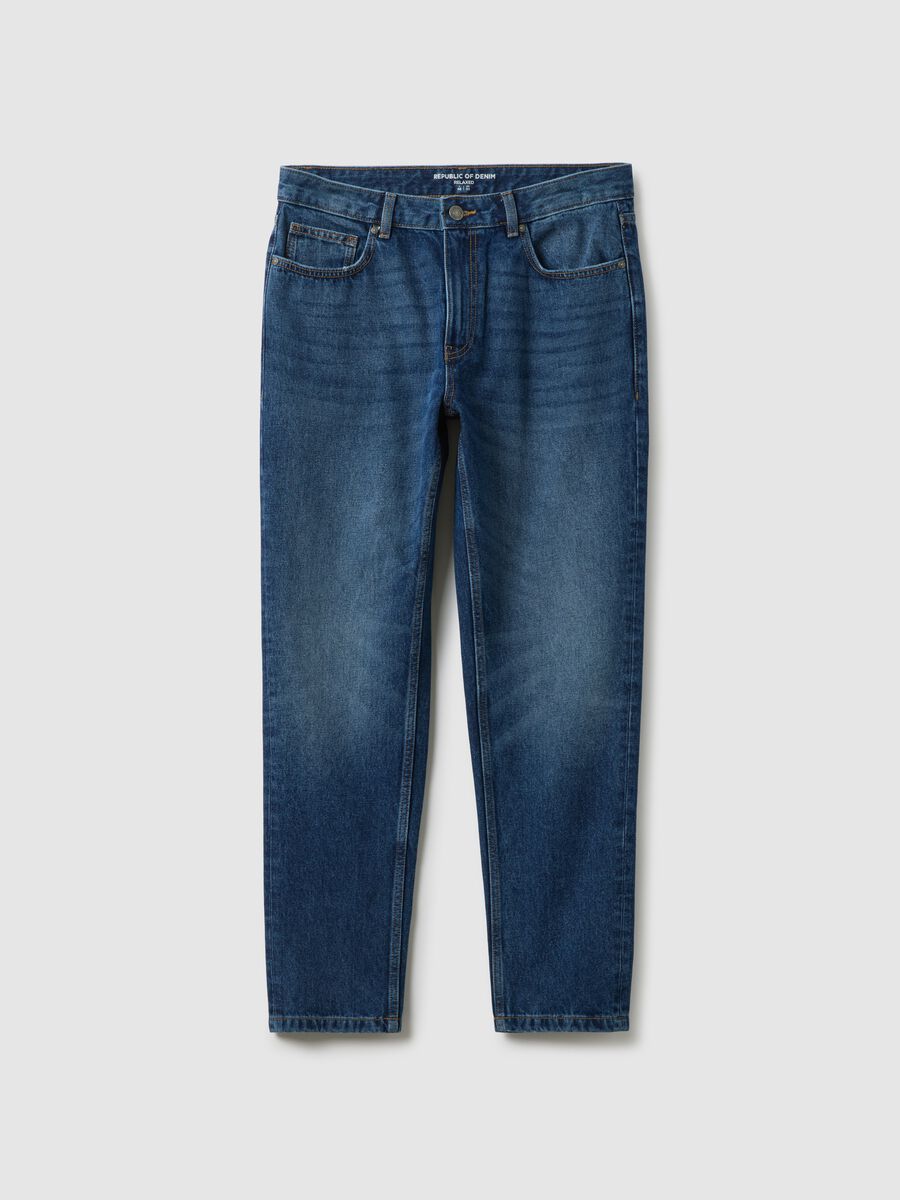 Blue Pure Cotton Jeans Regular Fit_4