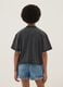 Grey pure cotton oversized fit girl&rsquo;s t-shirt_1