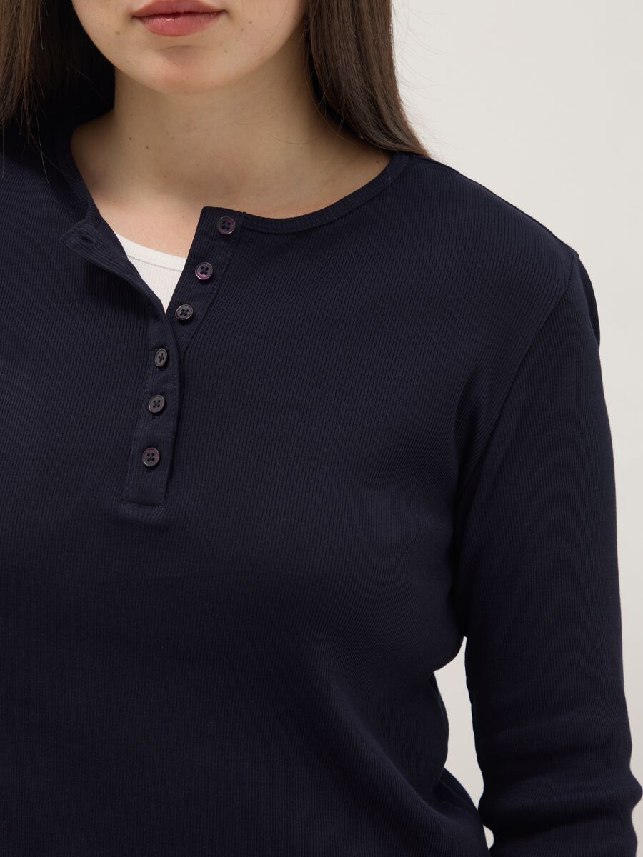 Pure cotton multicolour regular fit jumper with serafino collar_3