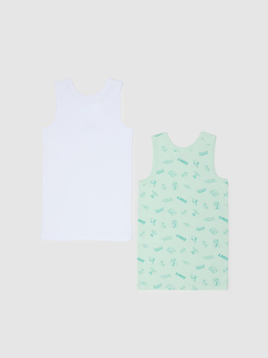 Two-pack multicolour pure cotton vests for children regular fit_1