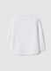 White pure cotton regular fit toddler shirt with Mandarin collar_1