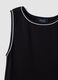 Black sleeveless stretch cotton dress, regular fit_5