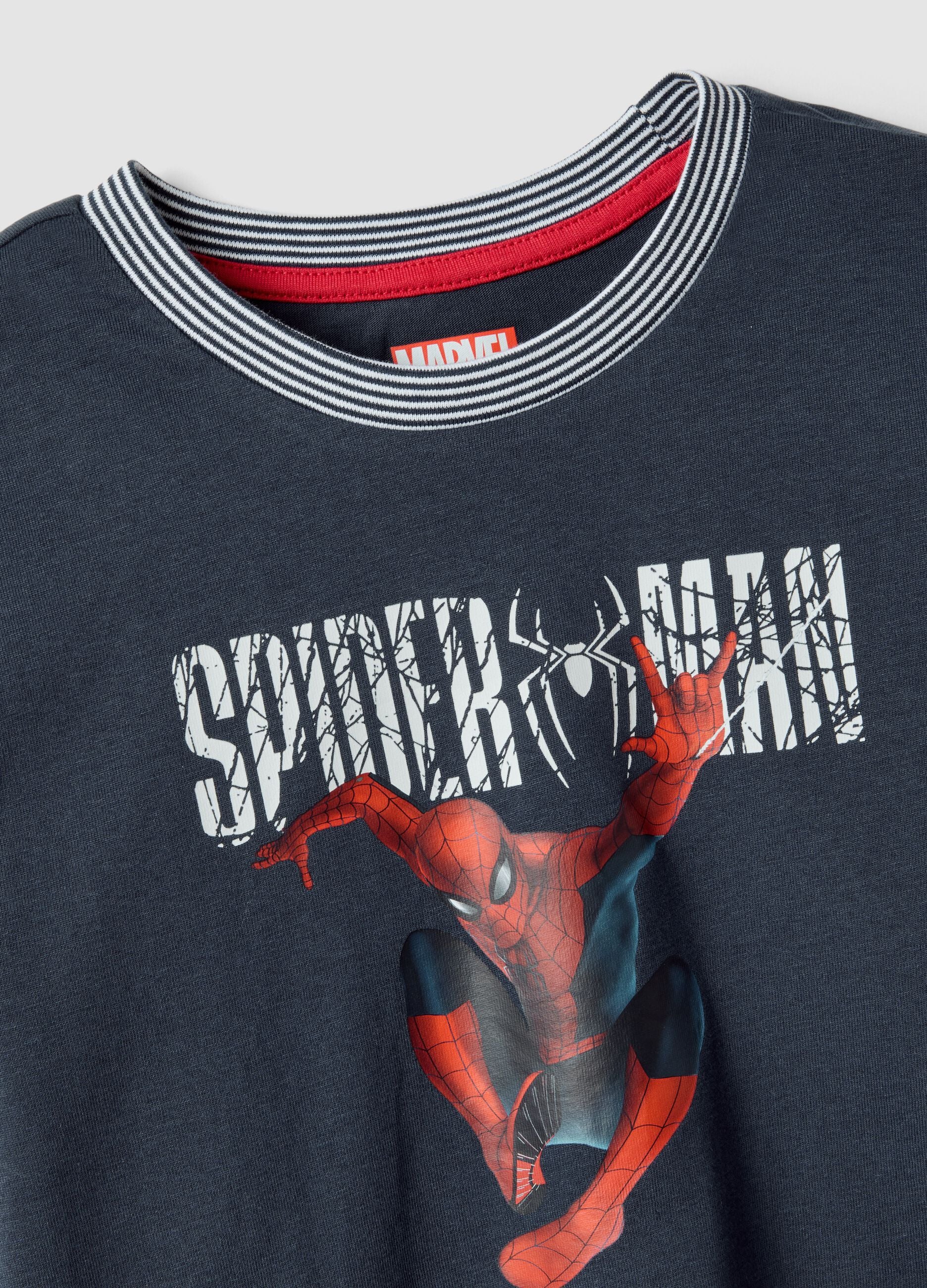 Blue organic cotton Spider-Man print pyjamas for boys
