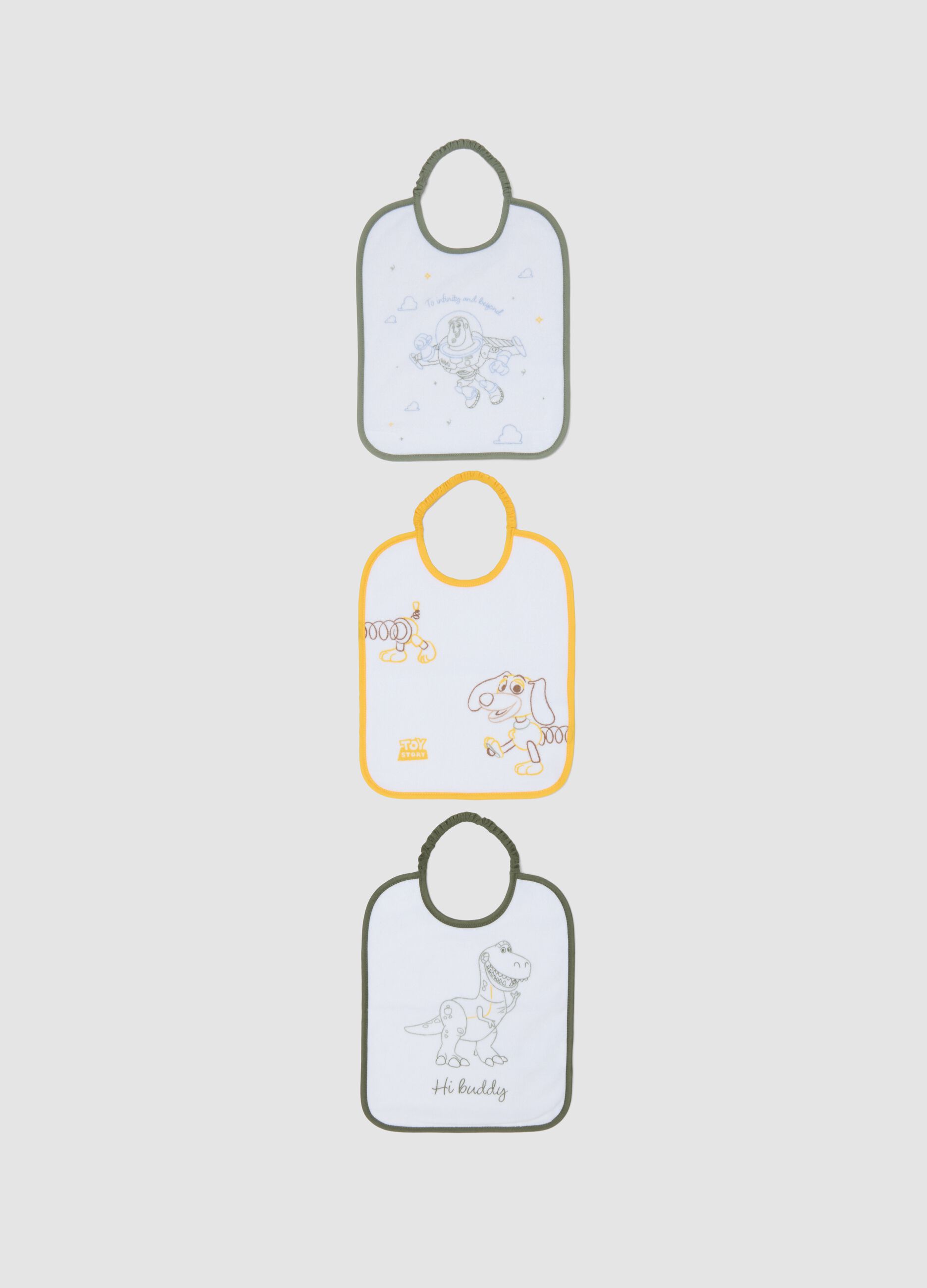 3-pack of Toy Story organic cotton blend bibs