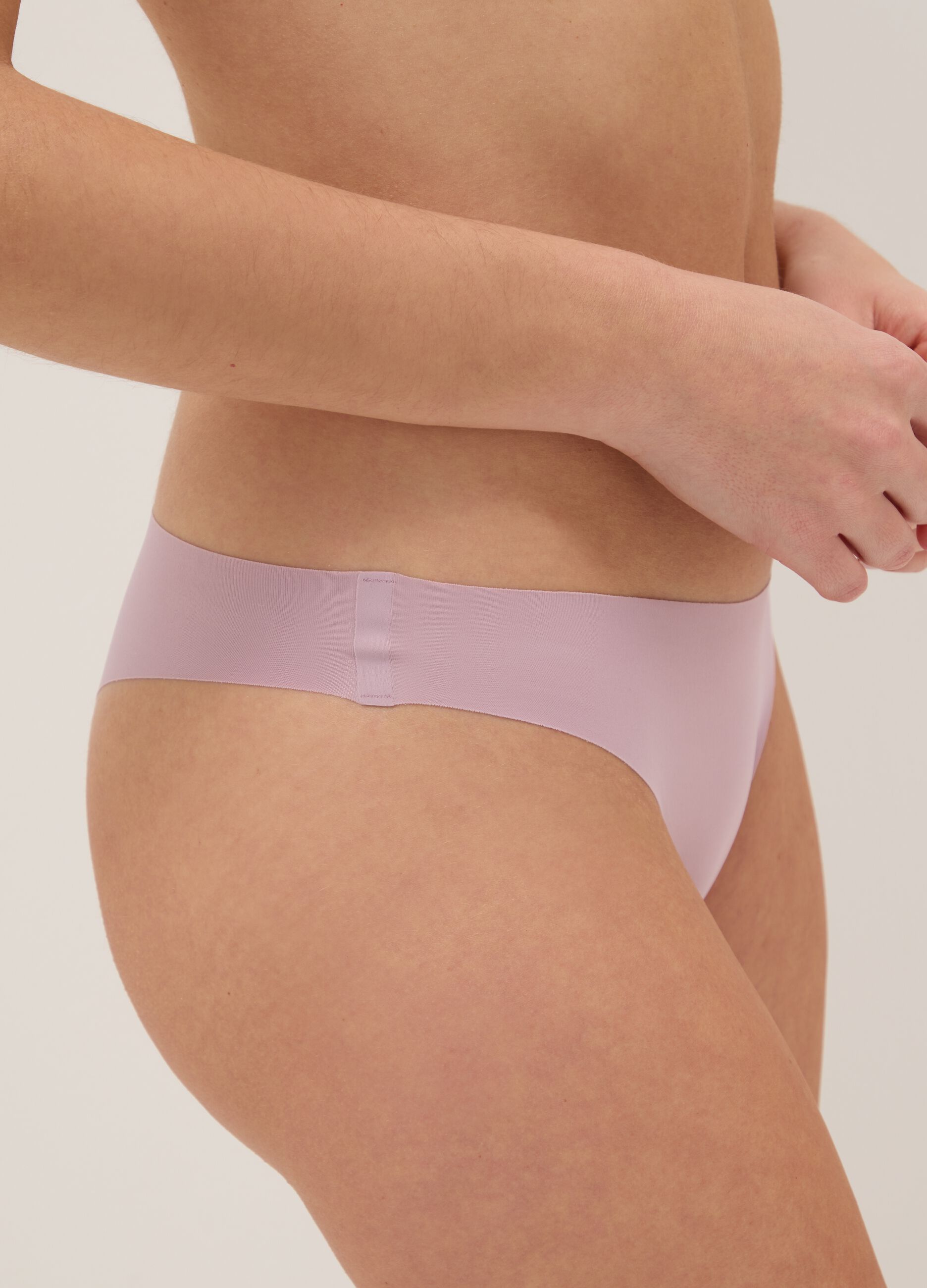 Purple Brazilian briefs in stretch fabric, regular fit