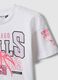 White stretch cotton girl's boxy fit T-shirt Chicago_2