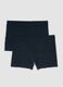Pack of 2 blue midi boxer briefs in stretch Supima cotton_4