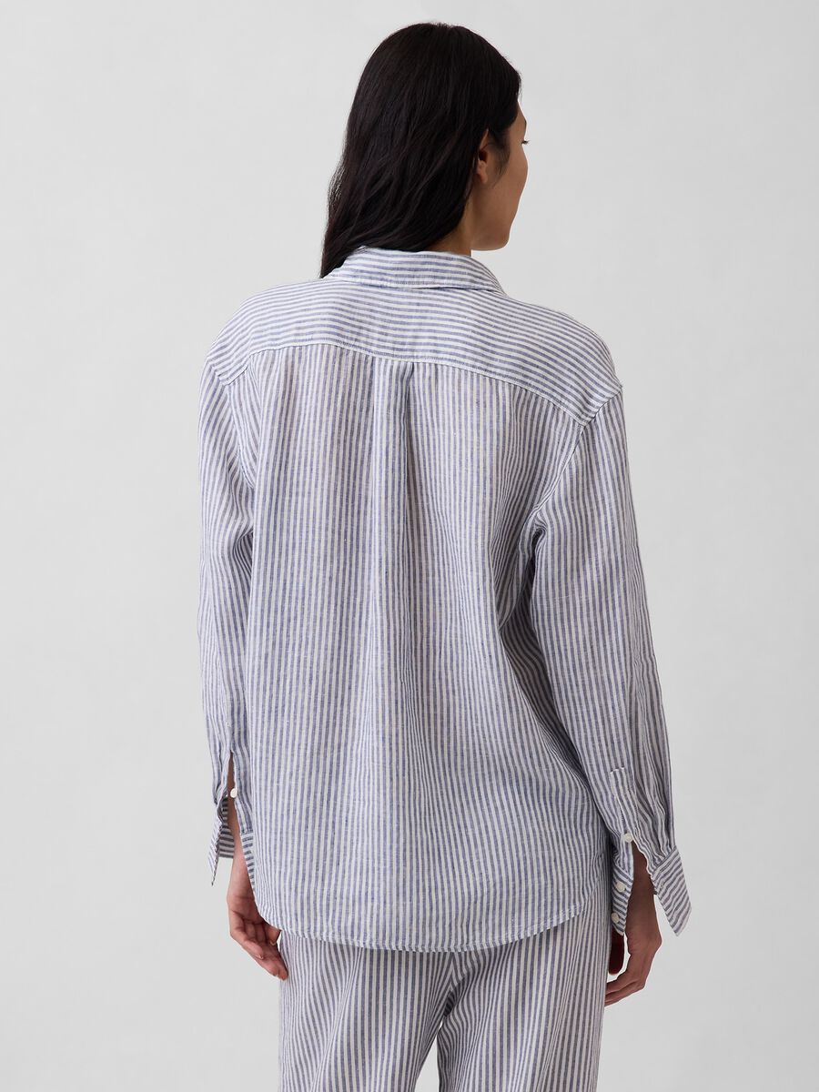 Camicia in puro lino a righe_1