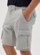 Men's grey pure cotton regular fit shorts_3