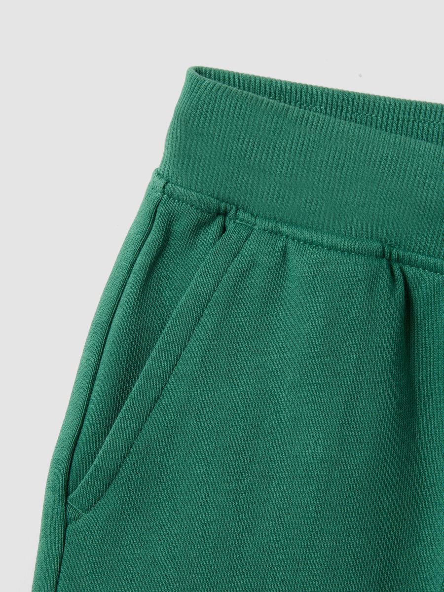Boys&rsquo; green pure cotton slim-fit shorts_3