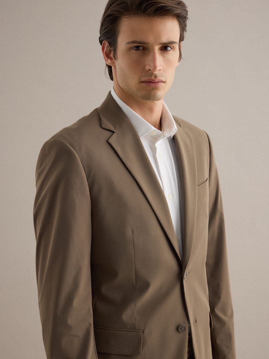 Blazer marrone slim fit_1