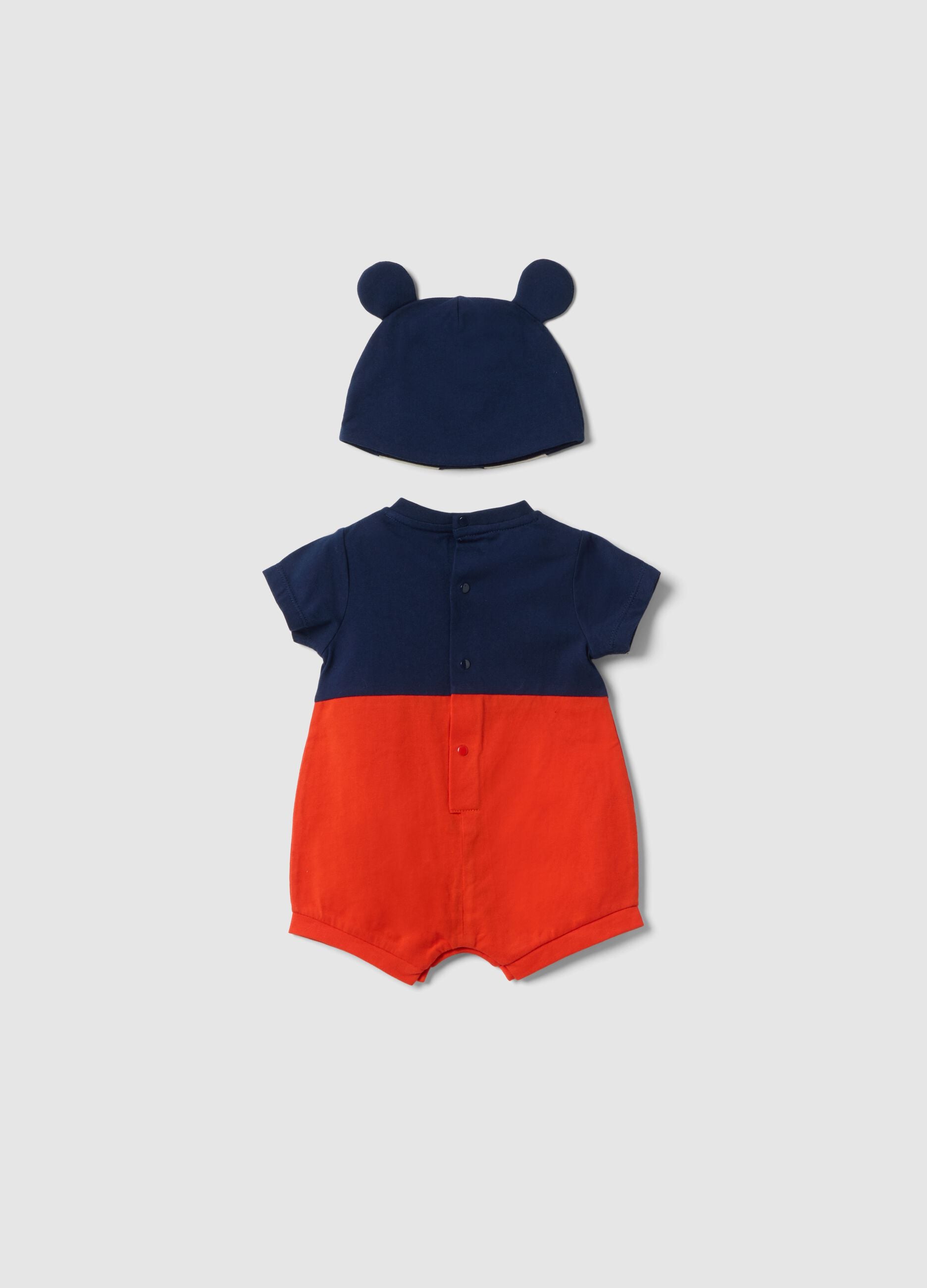 Multicolour pure cotton baby set shaped like Mickey Mouse