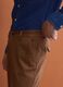 Pantaloni chino marroni in cotone elasticizzato straight fit_3