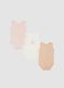 3-pack multicolour sleeveless organic cotton baby bodysuits_0