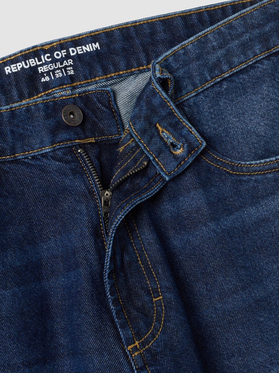 Regular-fit pure cotton denim jeans_2