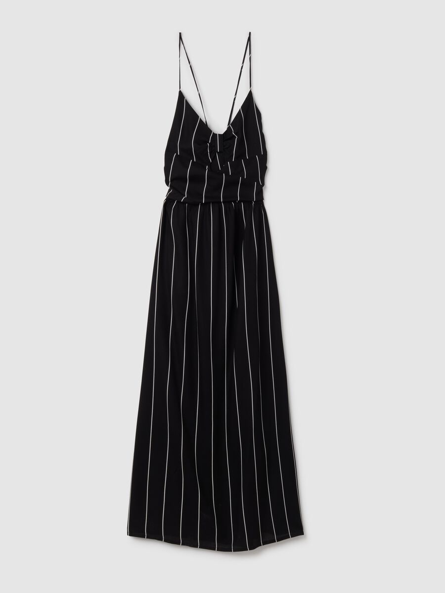 Women's long dress in pure multicolour viscose slim fit_4