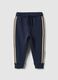 Blue pure cotton jogger trousers for baby regular fit_0