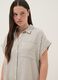 Beige striped viscose-blend shirt dress_2