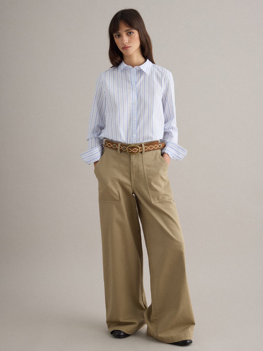 Pure Cotton Multicolour Striped Shirt Regular Fit_2