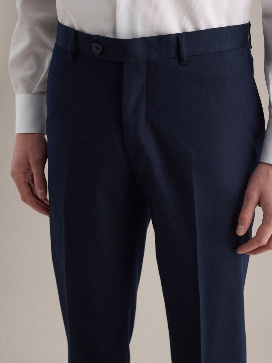Pantaloni classici blu regular fit_3