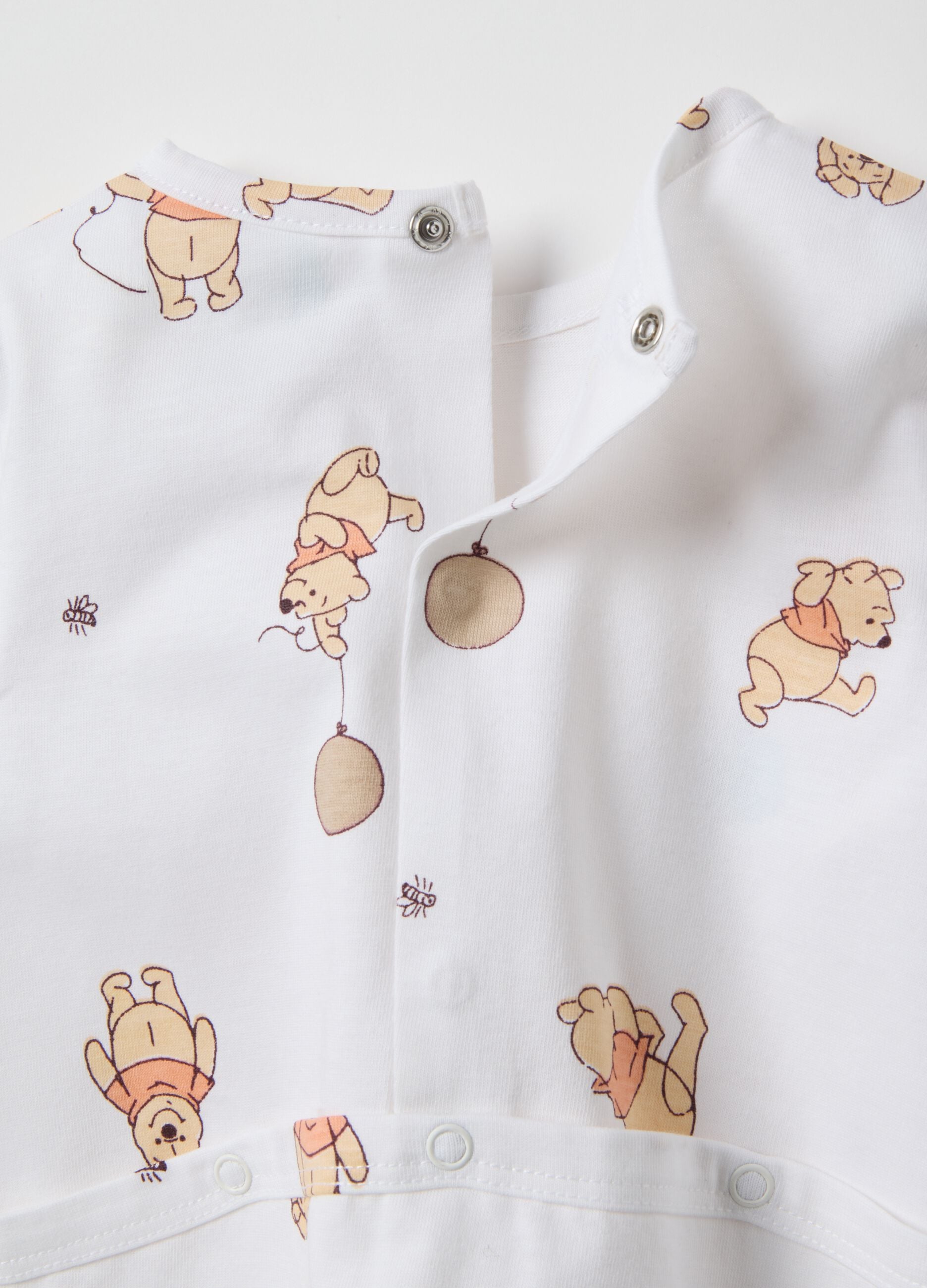 Multi-coloured pure cotton baby sleepsuits twin-pack with Disney prints