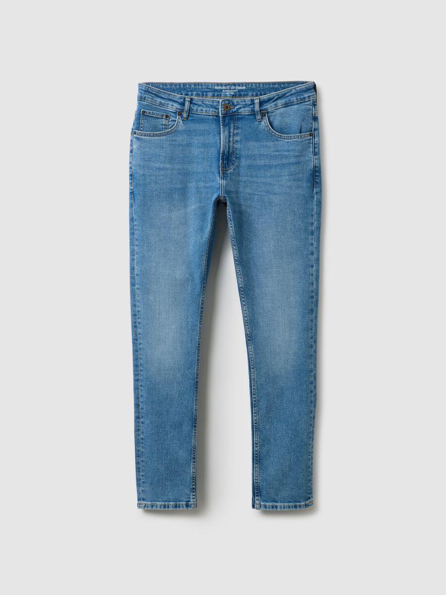 Super skinny fit blue denim cotton jeans_4