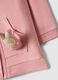 Baby girl's regular fit pink cotton sweatshirt with toy_2