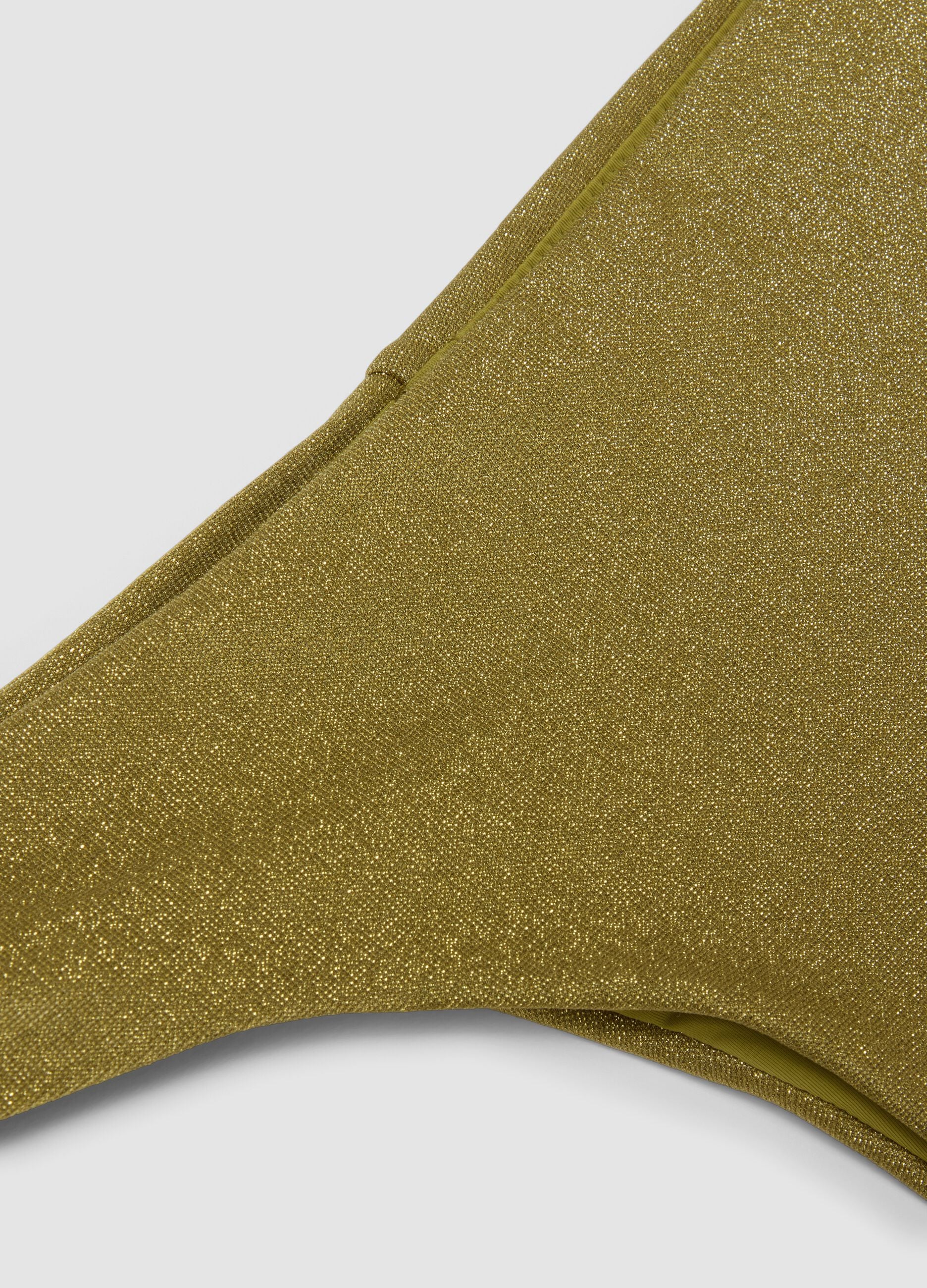 Green glitter stretch Brazilian bikini bottoms
