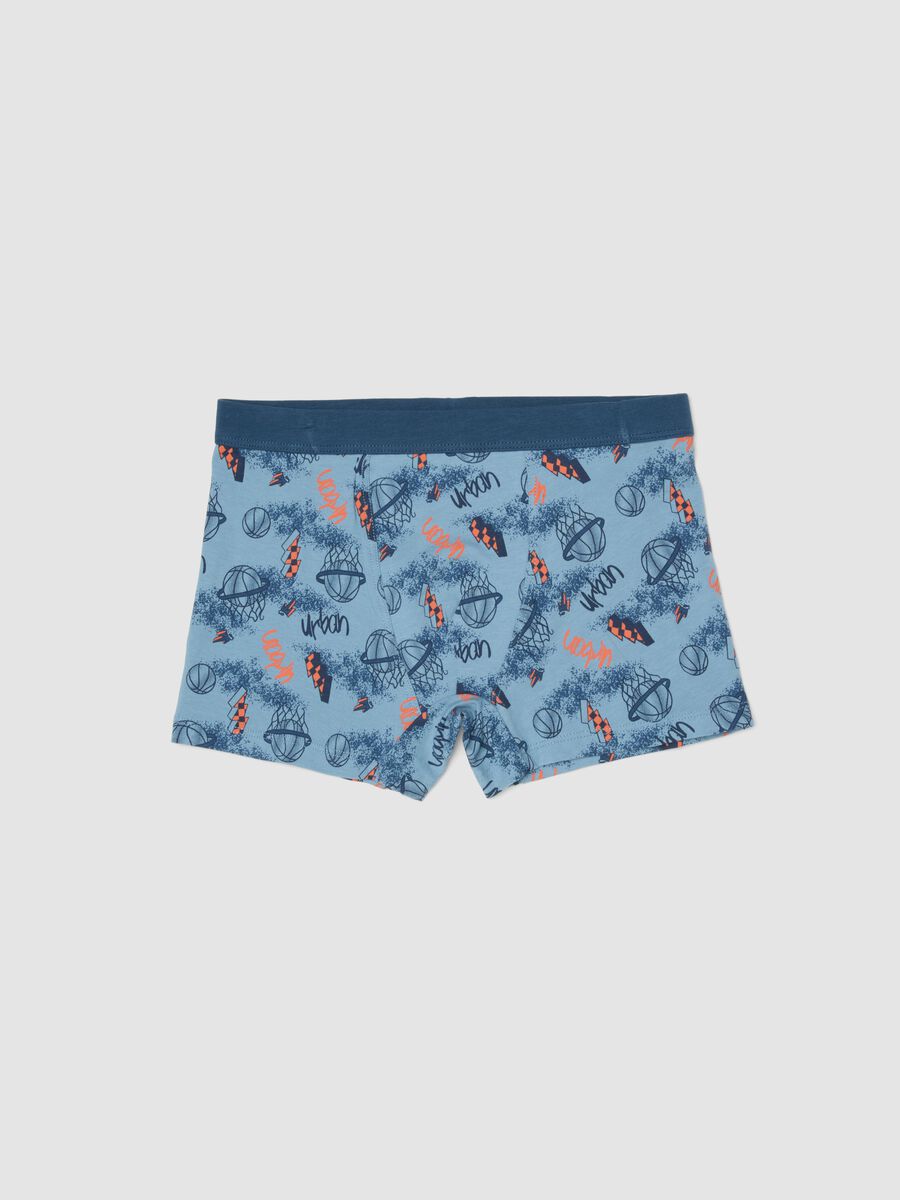 Boys' multi-colour stretch cotton boxers, regular fit_0