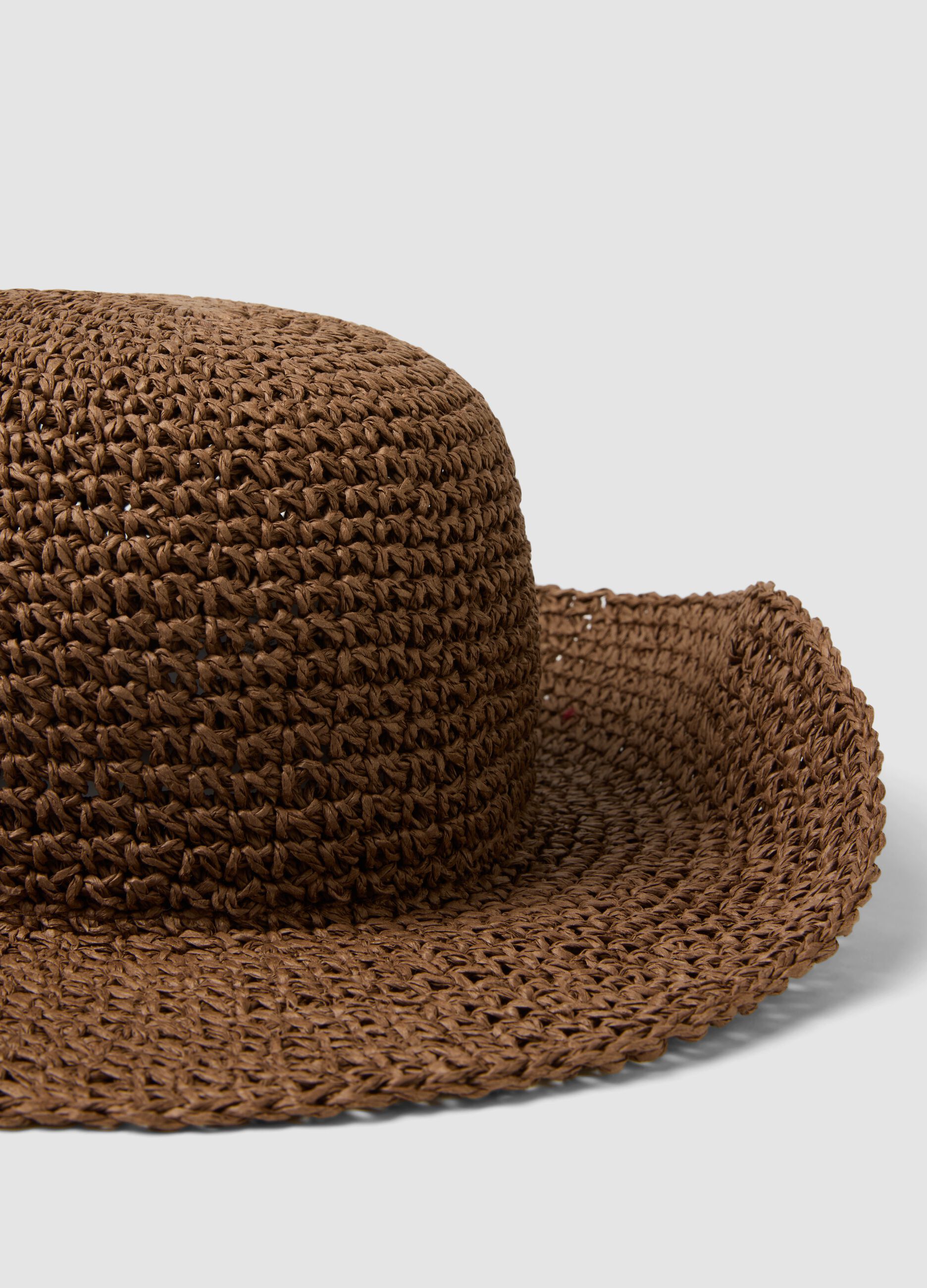 Pure Brown Paper Fabric Panama Hat