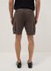 Brown pure cotton regular-fit cargo shorts_2
