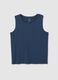 Men's Regular Fit Blue Pure Cotton Vest_4