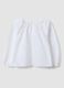 White pure cotton blouse with embroidery and gathered neckline for girls_5