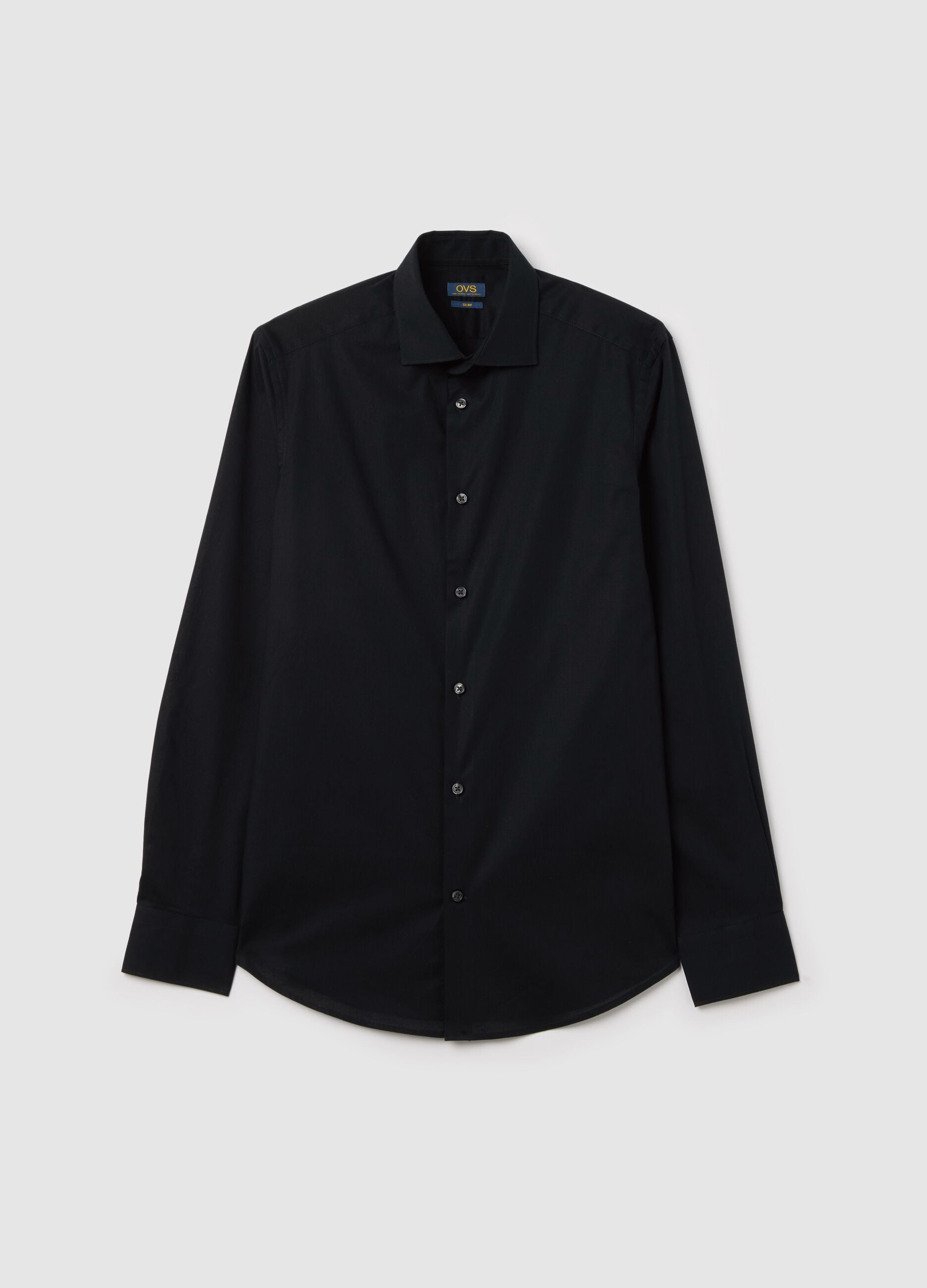 Slim fit, stretch cotton shirt