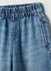 Girls' wide-leg blue pure cotton jeans_2