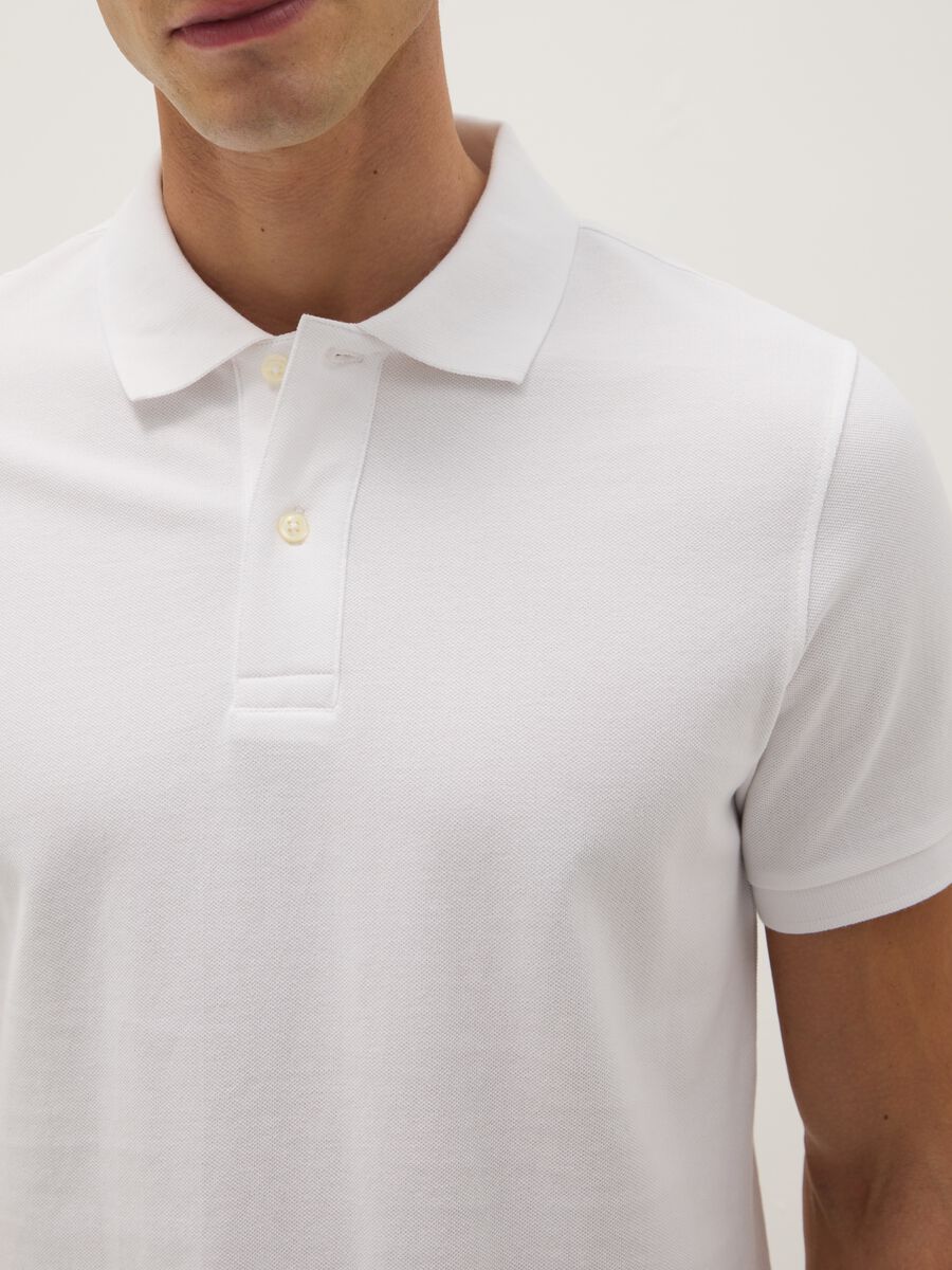 White pure cotton polo shirt regular fit_3