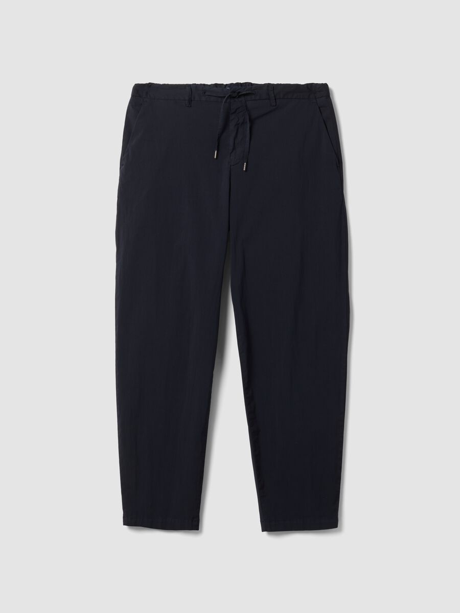 Blue stretch cotton chino trousers_4