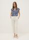 Sleeveless blouse in pure multicolour viscose regular fit with V-neck_1