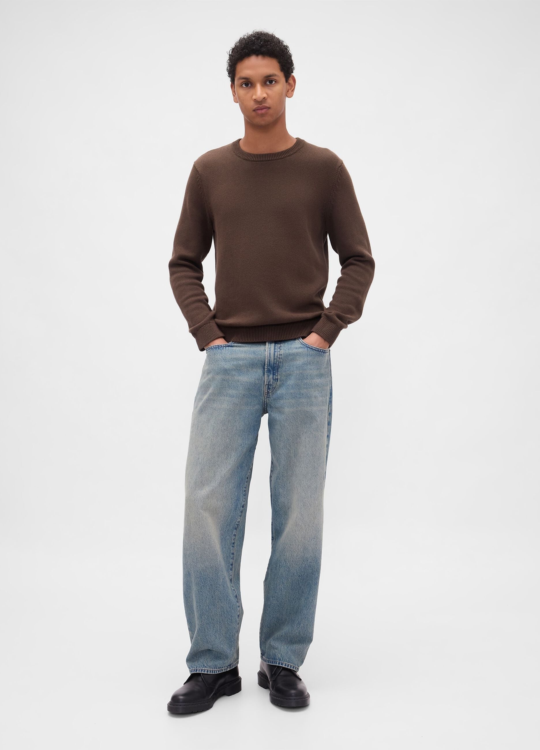 Brown Cotton Sweater