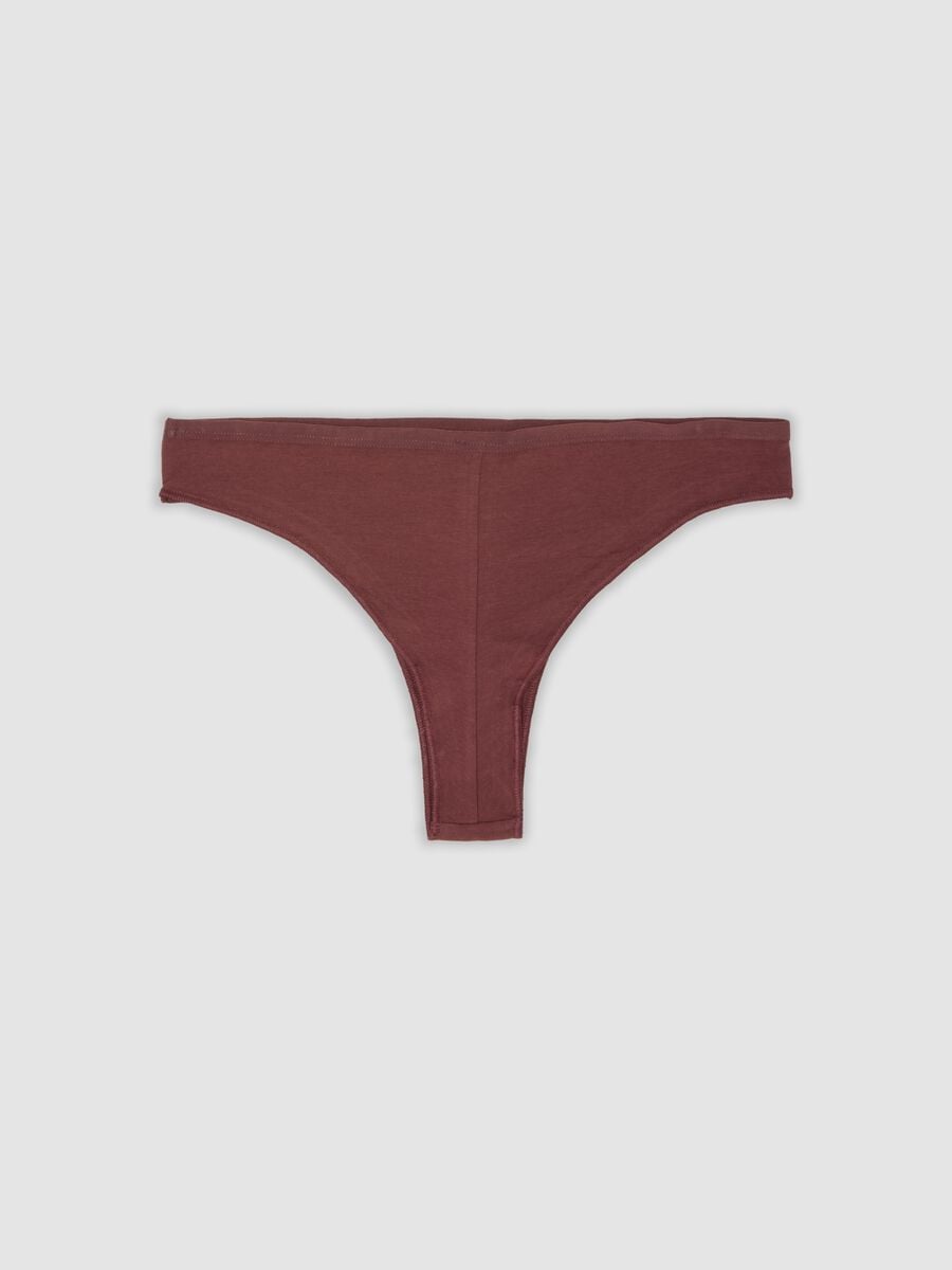 Multipack of five multicolour Brazilian briefs in stretch cotton_2