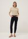 Beige viscose-blend short-sleeve T-shirt, regular fit_1