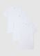 Tripack white crew neck T-shirts in pure cotton regular fit_4