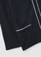 Regular fit black pure cotton pyjamas with contrasting details_5