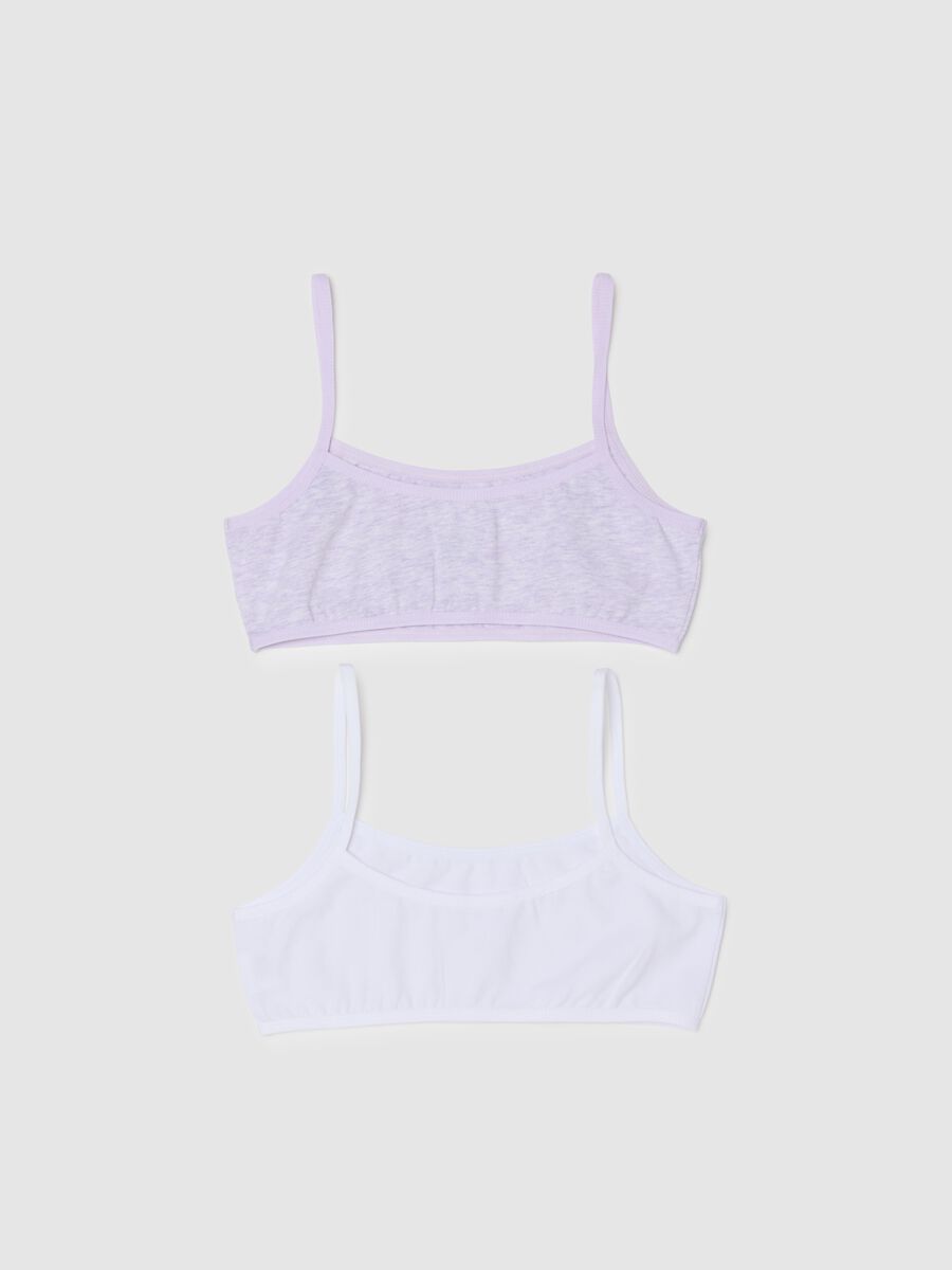 Girl's comfortable multi-colour bra twin pack in stretch cotton_1