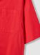 Red pure cotton shirt with chest pocket, oversized fit_6