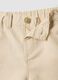 Beige linen and cotton blend shorts for baby boys, regular fit_2
