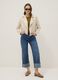 Beige pure cotton regular fit biker-style jacket_1