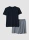 Short pyjamas in pure organic multicolour cotton regular fit_4