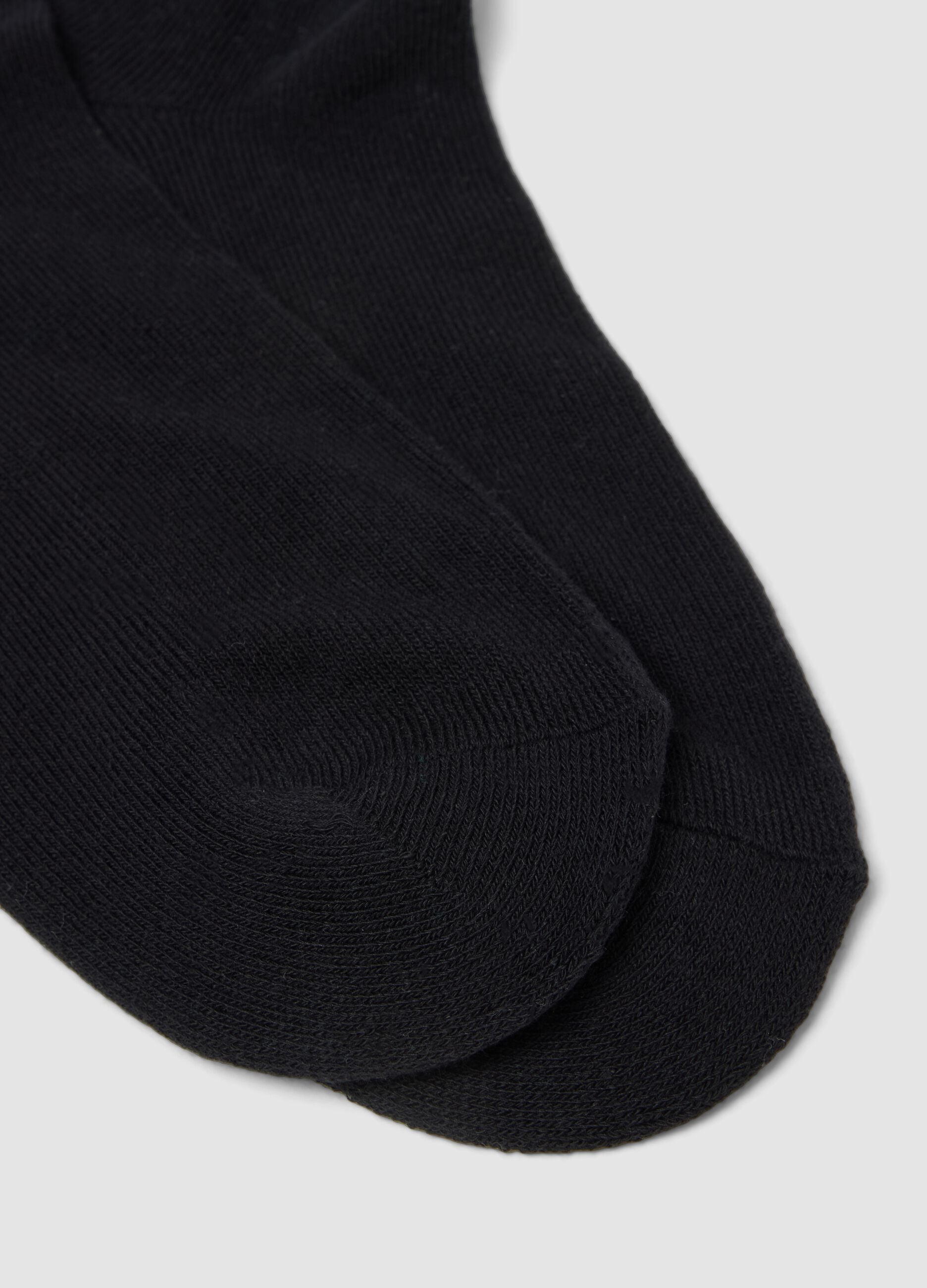 Three-pack of black sports socks in stretch organic cotton