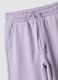 Purple organic cotton jogger trousers, regular fit, for girls_2
